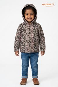 Girls Hoodie – Brown Cotton Blend Casual Wear