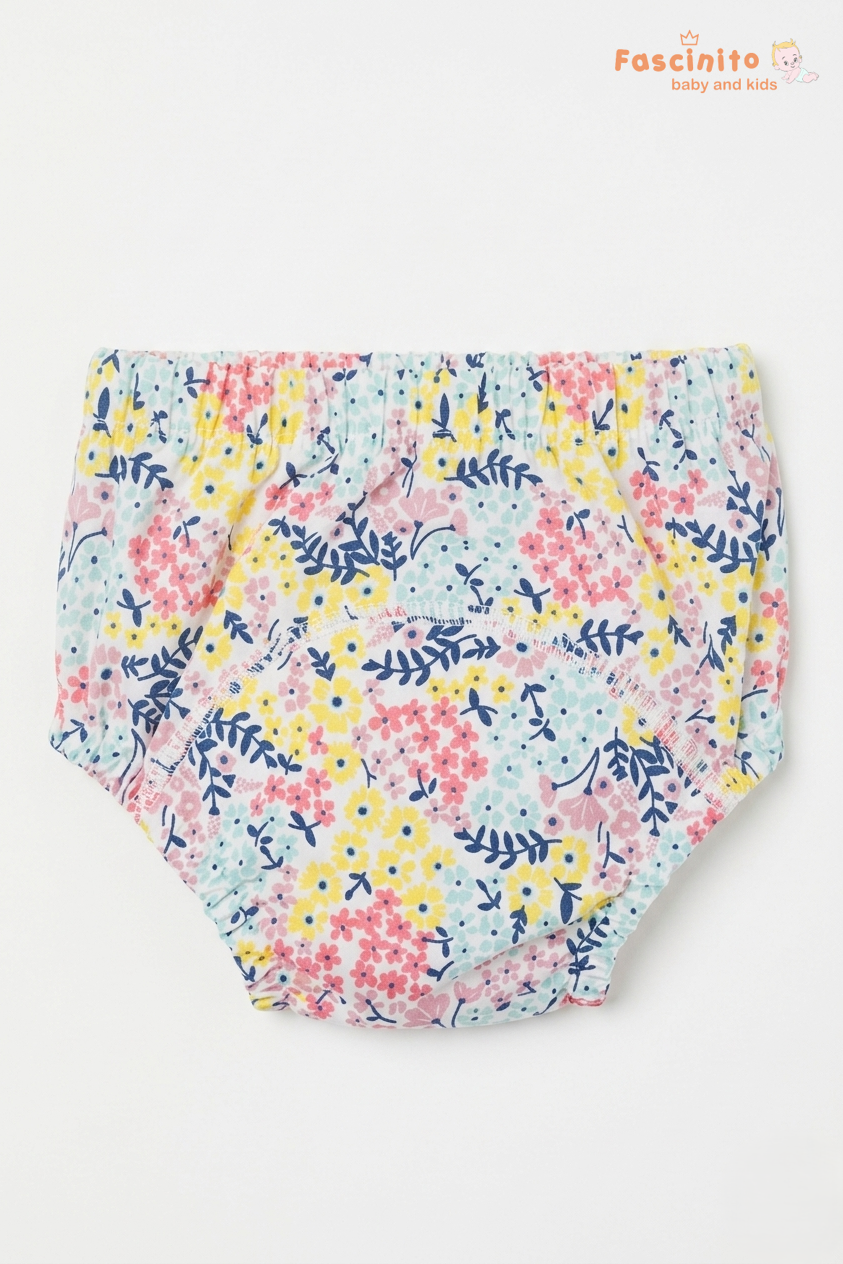Baby Diaper Brief – Reusable Cotton Diaper Cover (Floral)