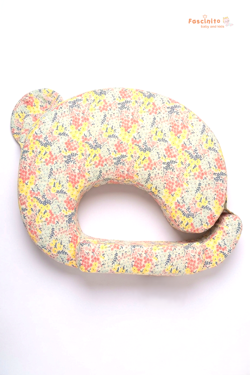 Baby Feeding Pillow – Ergonomic Nursing Support Pillow (Floral)