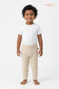 Baby Sweater Pants – Woolen Knit Winter Pants (Beige)