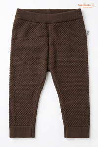 Baby Sweater Pants – Woolen Knit Winter Pants (Brown)
