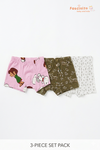 Baby Boxer Shorts 3PCS Pack – Soft Cotton Printed Kids Shorts
