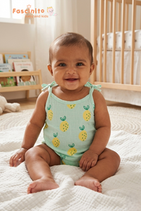 Baby Muslin Knotted Jabla – Pista Green Cotton Newborn Essential