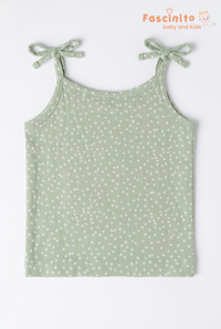 Baby Knit Knotted Jabla – Green Cotton Newborn Top