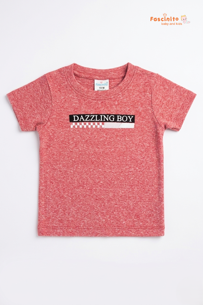 Boys Cotton T-Shirt – Pink Casual Kids Tee