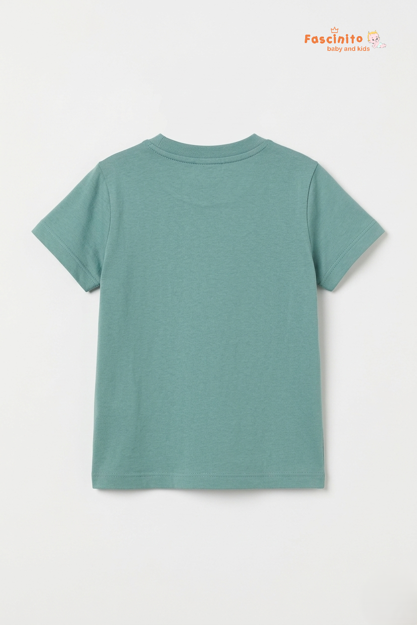 Unisex Cotton T-Shirt – Sage Green Casual Kids Tee