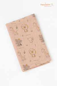 Muslin Towel Soft Cotton Baby Towel – Light Brown