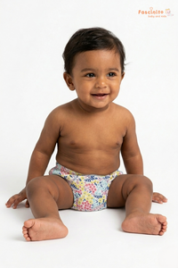 Baby Diaper Brief – Reusable Cotton Diaper Cover (Floral)