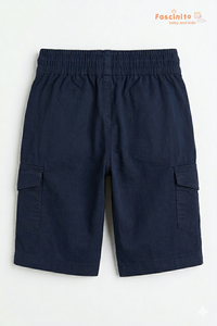 Boys Cotton Twill Shorts – Navy Blue Casual Kids Shorts