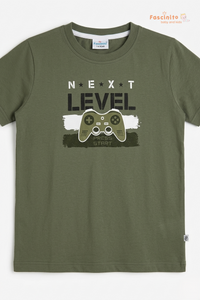 Boys Cotton T-Shirt – Sage Green Casual Kids Tee