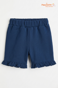 Girls Shorts – Navy Blue Cotton Casual Shorts