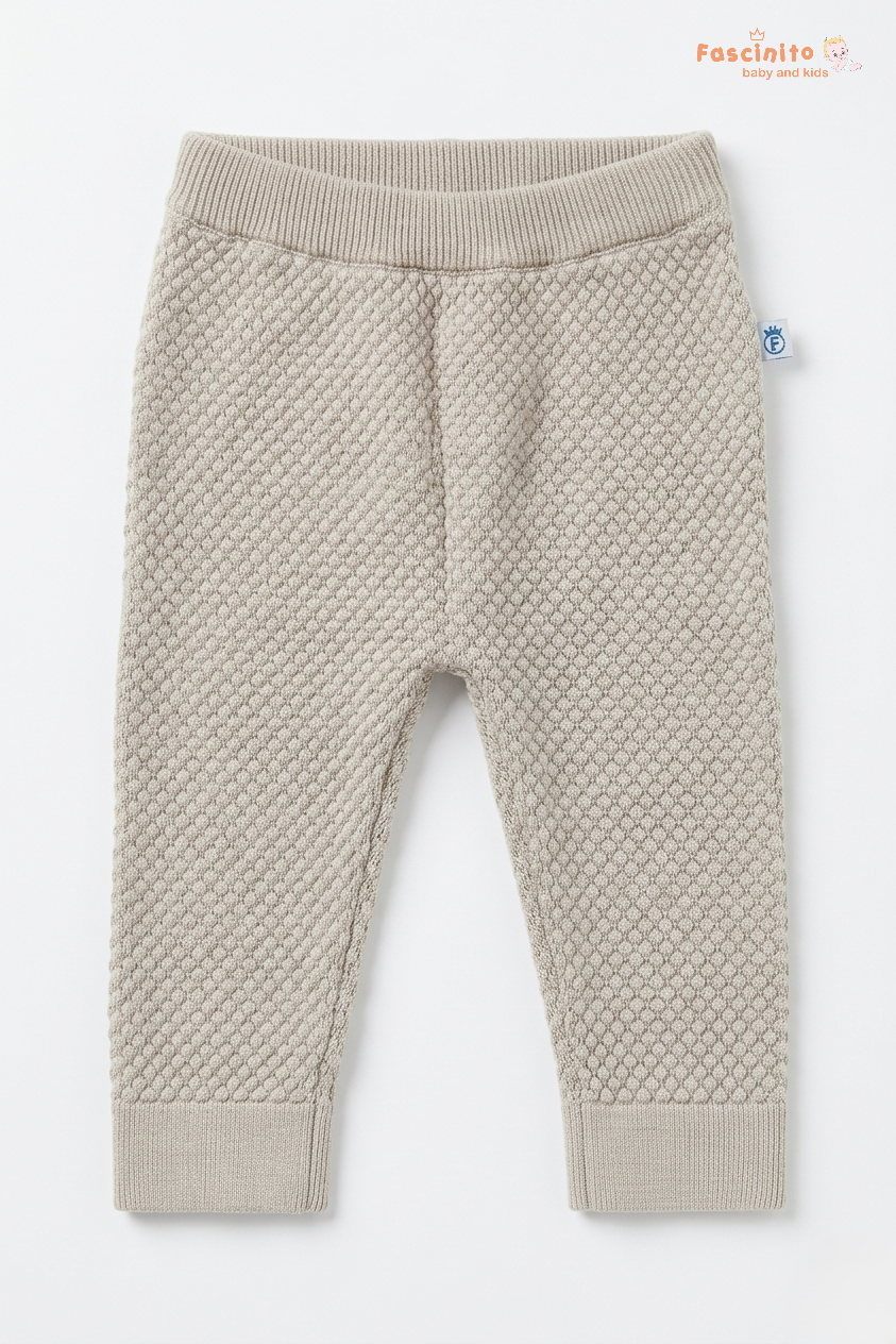Baby Sweater Pants – Woolen Knit Winter Pants (Light Sandal)