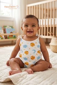 Baby Muslin Knotted Jabla – White Cotton Newborn Essential