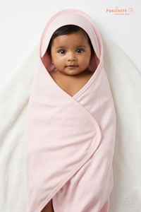 Hooded Baby Towel Cotton Bath Wrap – Pink | Fascinito Baby & Kids