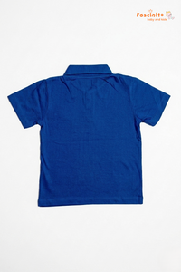 Boys Polo T-Shirt – Blue Cotton Collared Casual Tee