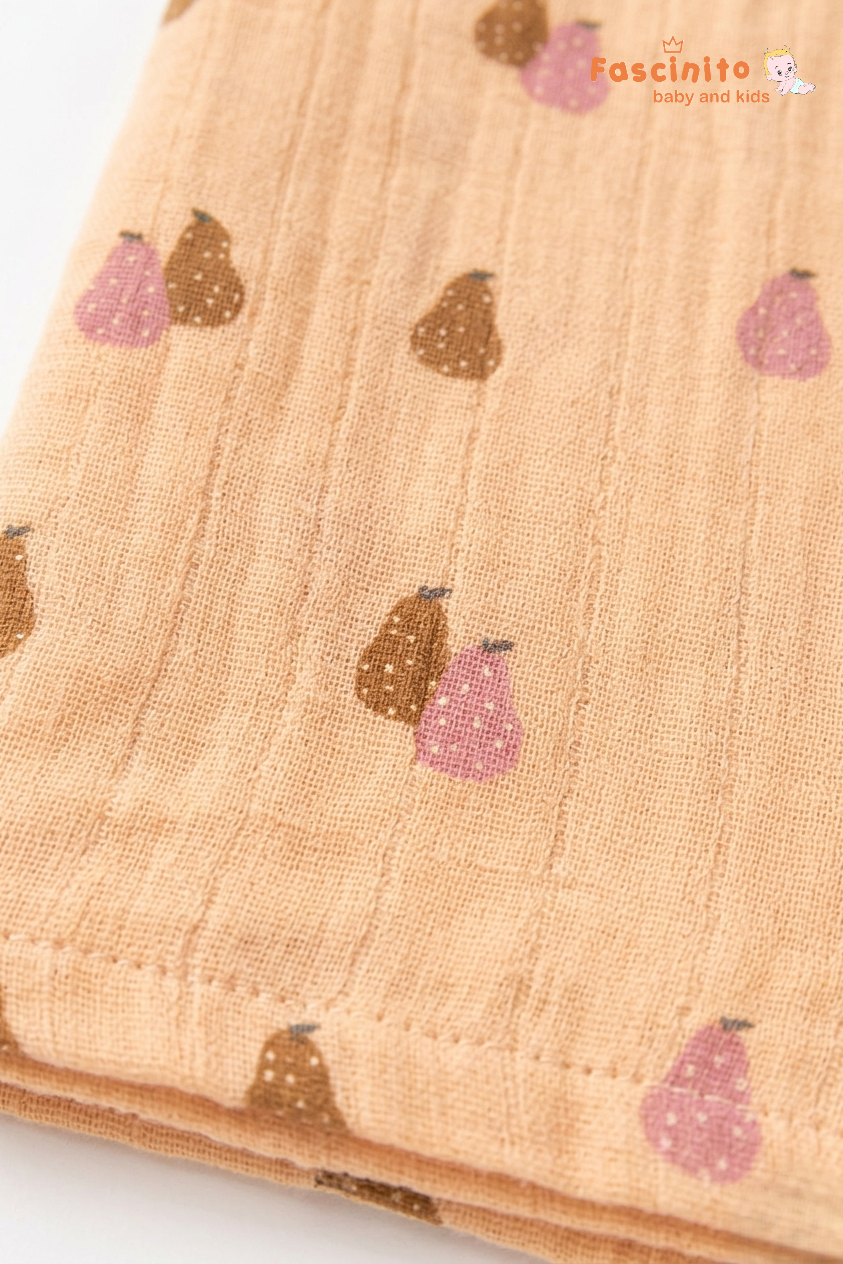 Muslin Towel Soft Cotton Baby Towel – Light Orange