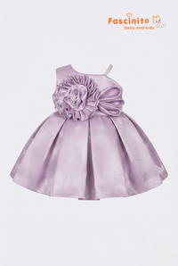 Lavender Elegance One-Shoulder Frock - Lavender