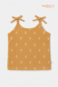 Little Hearts 3Pcs Jhabla Set - White And Brown