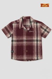 Maroon Rustic Check