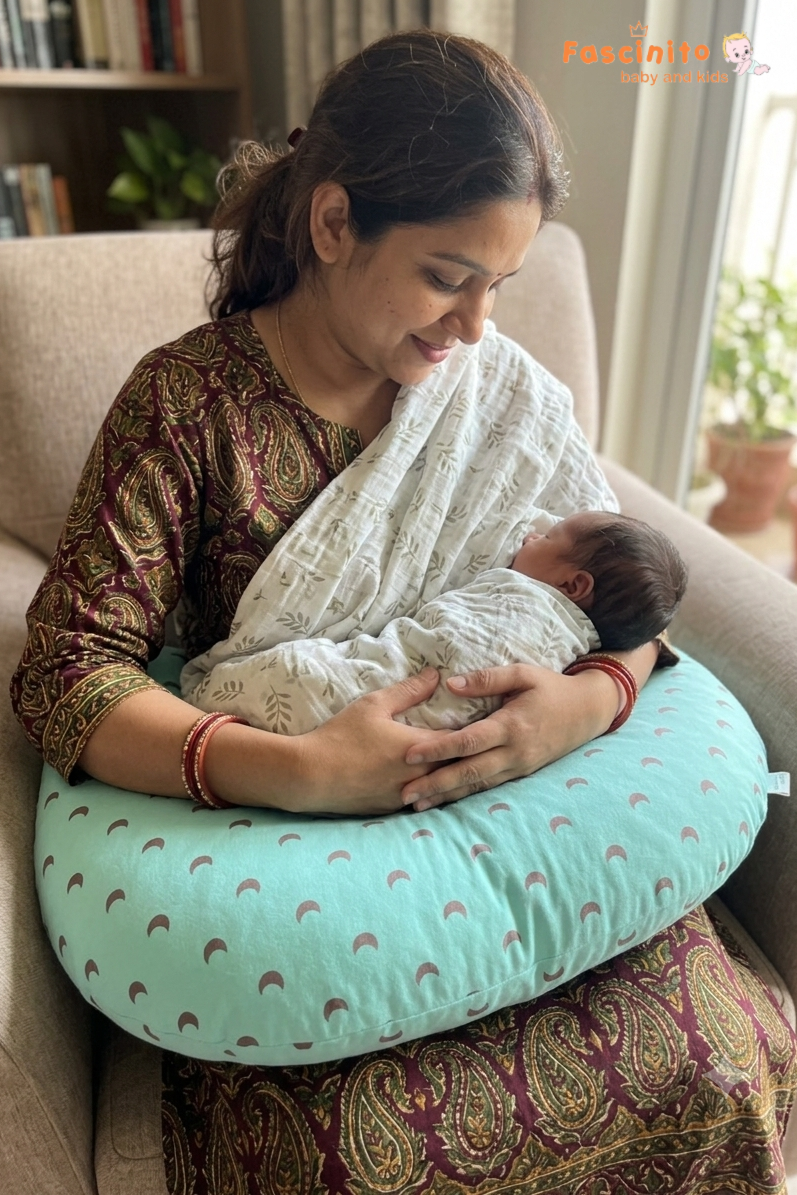 Midnight Moon Nursing Pillow - Light Green