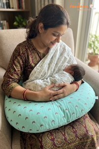 Midnight Moon Nursing Pillow - Light Green