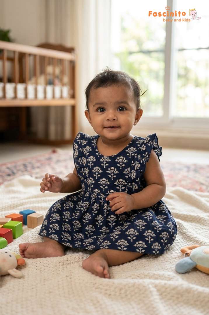 Organic Cotton Floral Ruffle