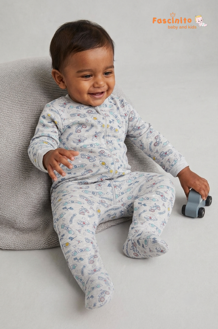 Organic Cotton Speed Race Footed Sleepsuit