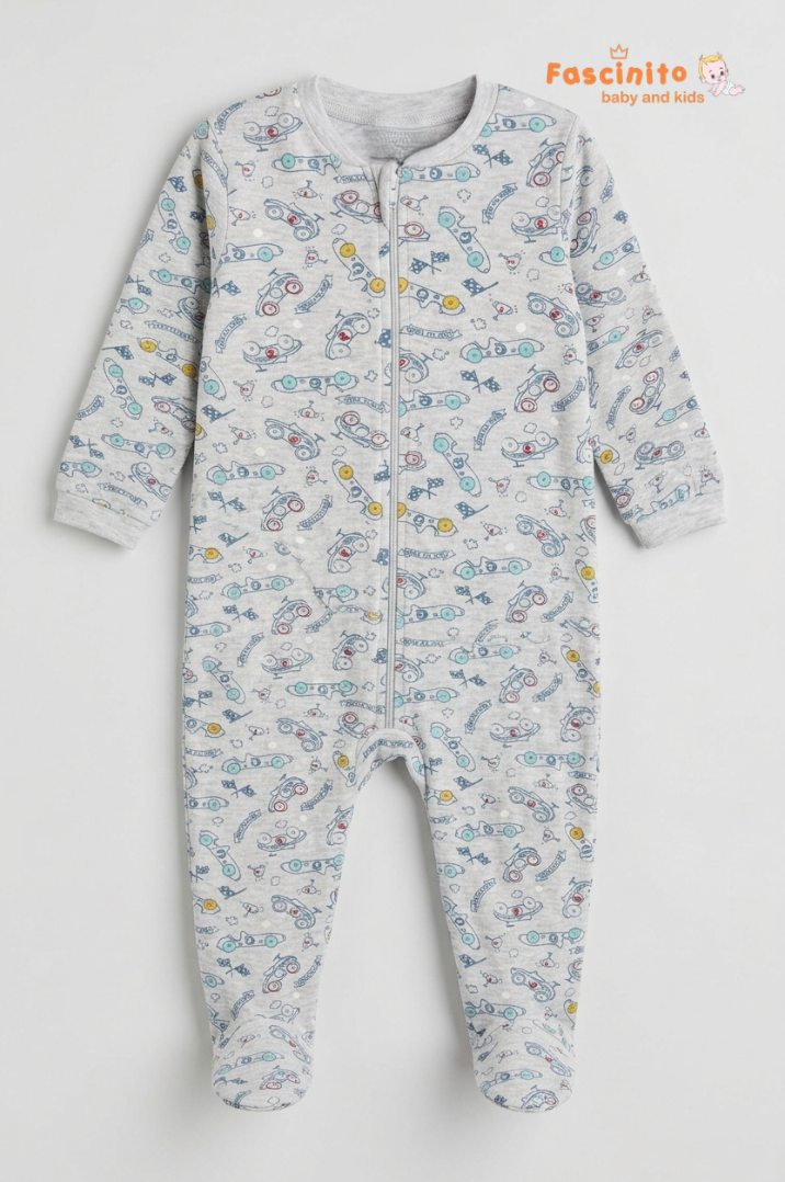 Organic Cotton Speed Race Footed Sleepsuit