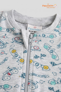 Organic Cotton Speed Race Footed Sleepsuit