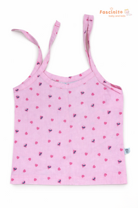 Baby Knotted Jhabla – Pink Muslin Cotton Newborn Top