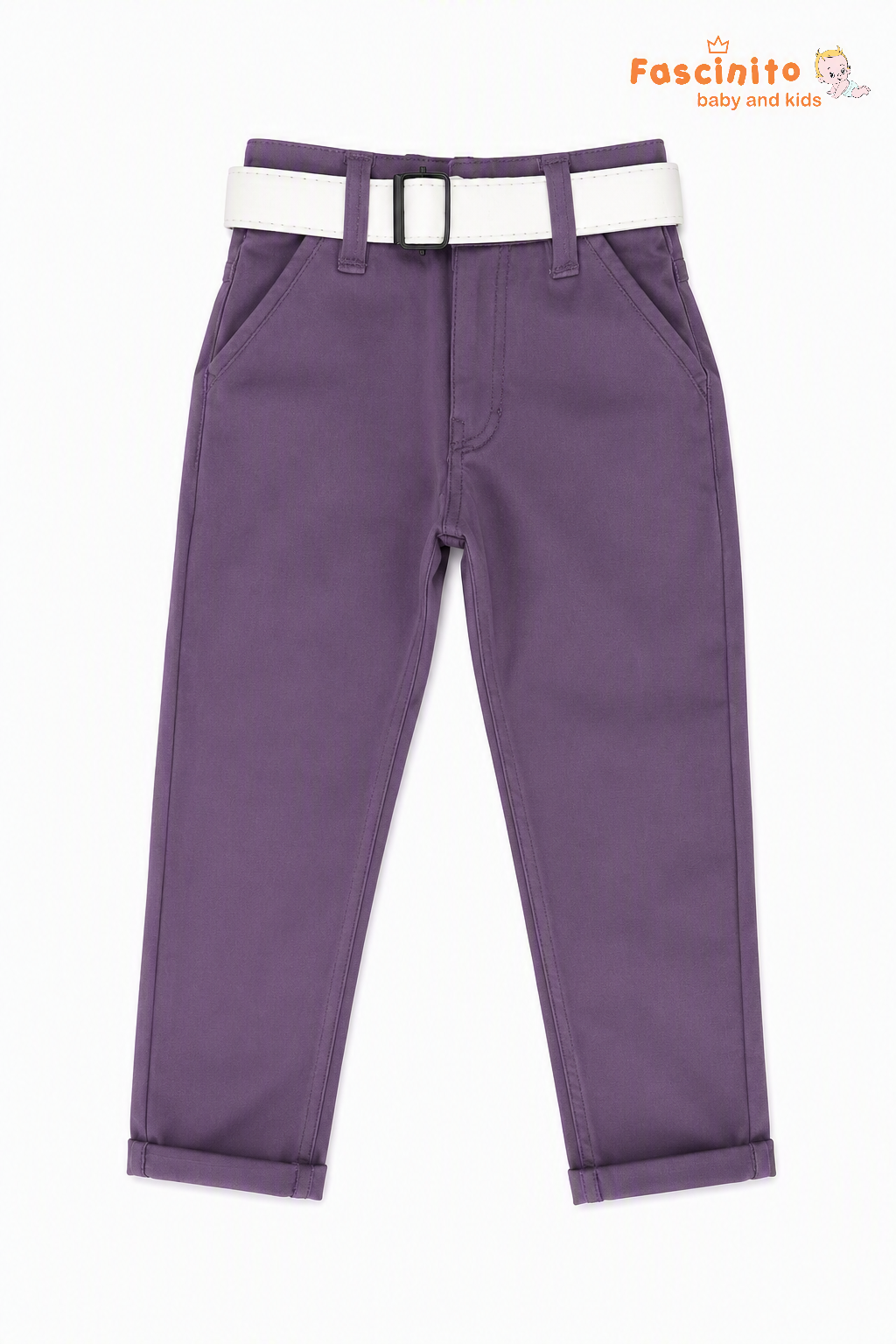 Purple & White Waistcoat Suit Set - Purple And Whie