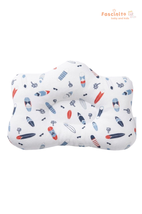 Baby Star Pillow – Soft Newborn Head Support Cushion (White)