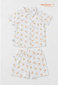 Boys Co-Ord Set – Coconut Palm Print Shirt & Shorts Set