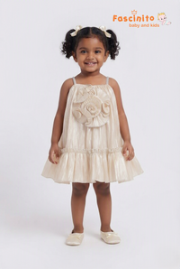 Shimmer Light Sandal Rosette Frock - Sandal