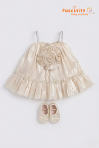 Shimmer Light Sandal Rosette Frock - Sandal