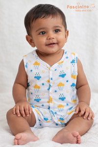 Baby Muslin Jabla Top – White Cotton Newborn Wear