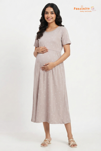 Taupe Heart Maxi - Light Lavender