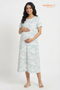 Teal Pixel Maxi - White