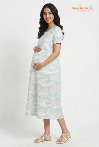 Teal Pixel Maxi - White