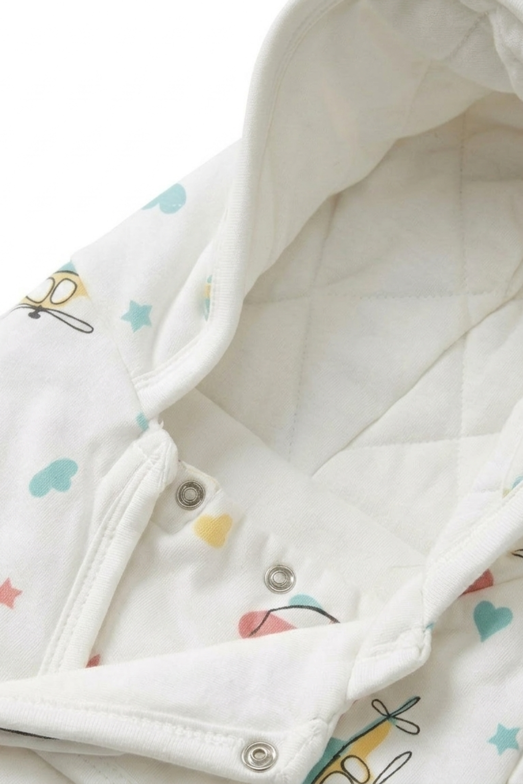 Baby Hooded Wrapper Organic Cotton Baby Blanket – White