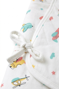 Baby Hooded Wrapper Organic Cotton Baby Blanket – White