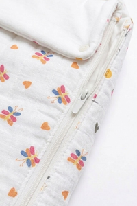 Baby Carry Nest Muslin Sleeping Bag with Hood – White Butterfly