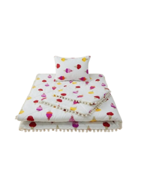 Baby Tri Set 3-Piece Bedding Set Cotton Pillow Blanket & Spread – White