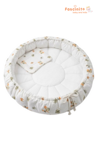Baby Tub Bed Soft Infant Lounger Support Bed – White