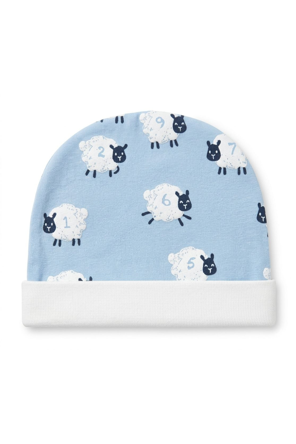 Baby Knitted Cap Soft Cotton Infant Cap – Sky Blue