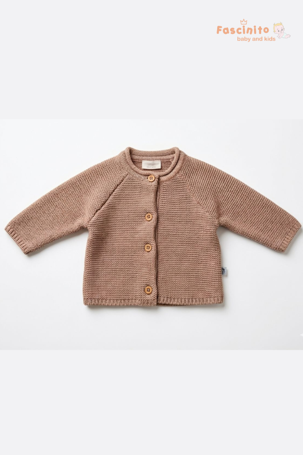 Baby Woolen Sweater – Soft Knit Winter Wear (Light Brown)