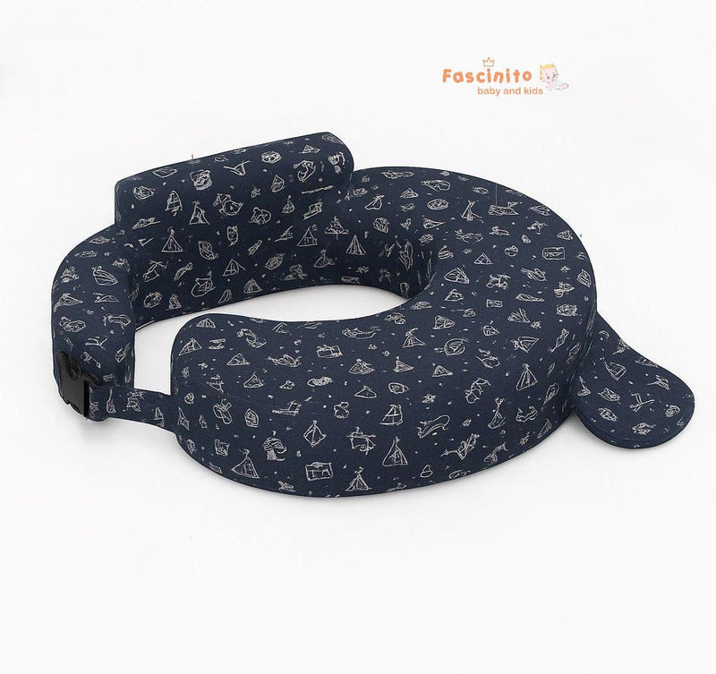 Feeding Pillow Ergonomic Baby Nursing Pillow – Navy