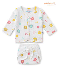 Baby Muslin Jabla & Nappy Set – Organic Cotton White Newborn Wear