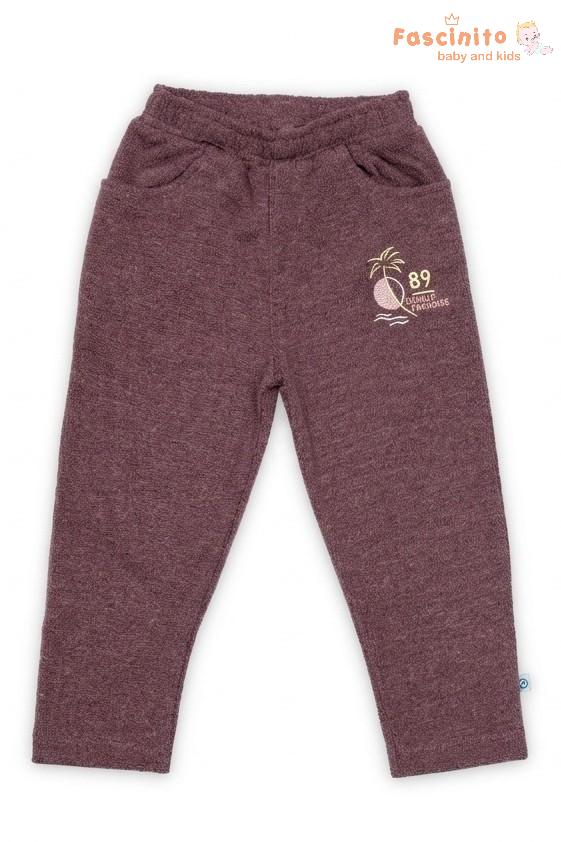 Boys Loop Knit Jogger Pants – Burgundy Summer Paradise Print