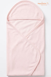 Hooded Baby Towel Cotton Bath Wrap – Pink | Fascinito Baby & Kids